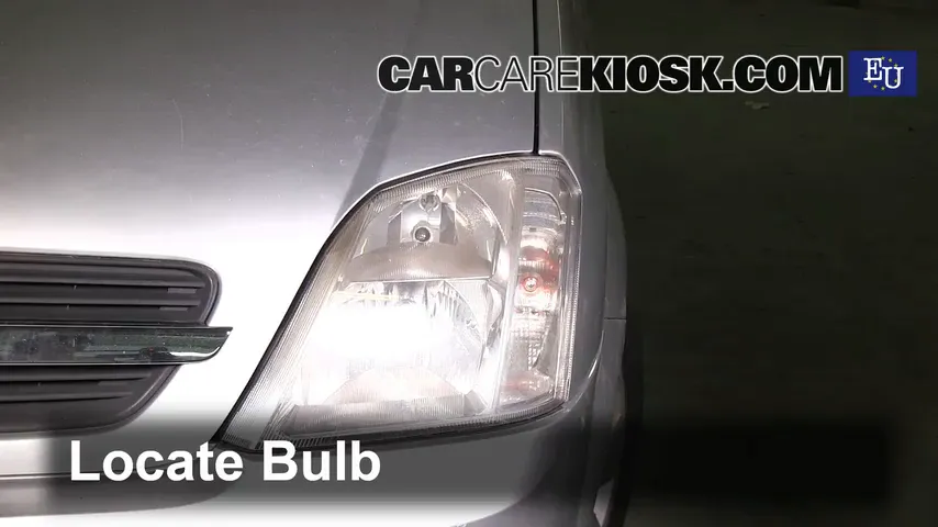 2003 Opel Meriva SE Cosmo 1.6L 4 Cyl. Éclairage Feu de jour (remplacer l'ampoule)